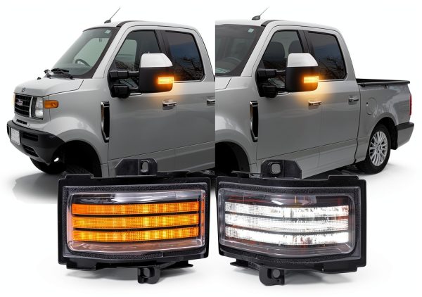HTZCMOTO LED Side Mirror Turn Signal Lights F150 F250-0