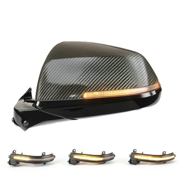 KanSmart LED Turn Signal Mirror Black Smoke Waterproof BMW-1