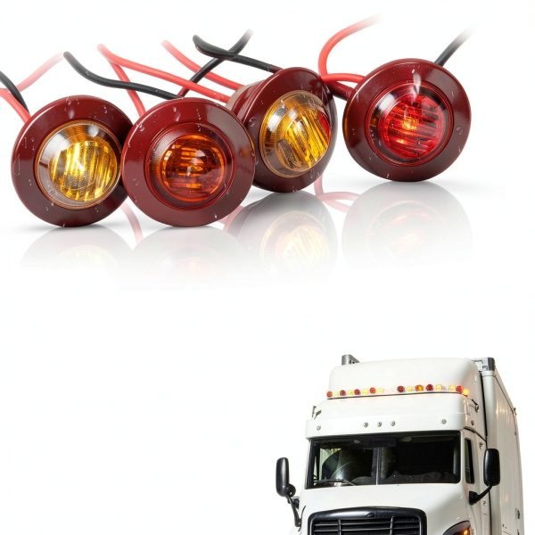 Tallew LED Side Marker Light Waterproof Black 12V-4