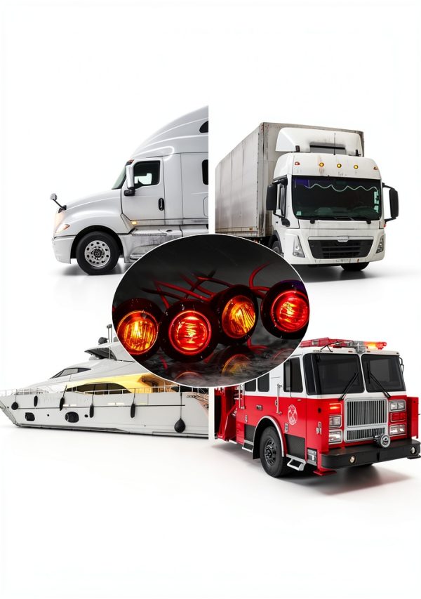 Tallew LED Side Marker Light Waterproof Black 12V-6