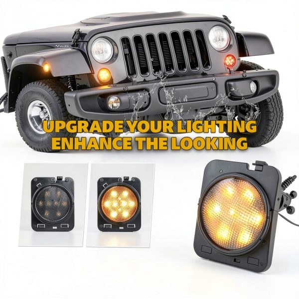 PXPART Jeep Wrangler LED Side Marker Lights-1