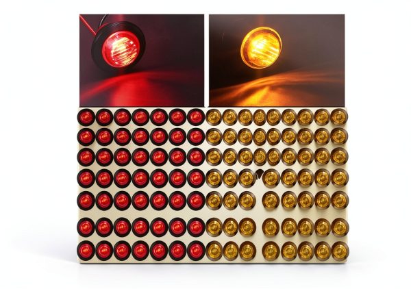 Tallew LED Side Marker Light Waterproof Black 12V-0