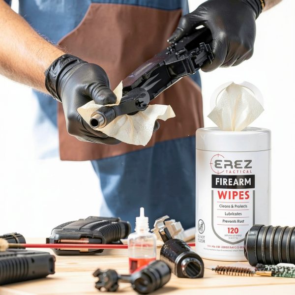 Erez Tactical Gun Cleaning Wipes 120 Count Pack of 2 White Polyester-4