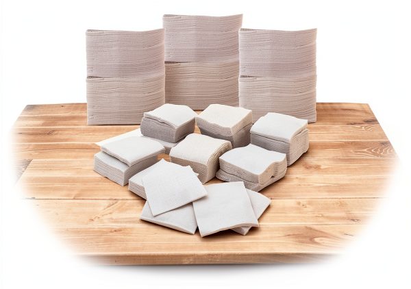 Skyline Center Gun Cleaning Cloth 1000pcs White Flannel 7/8" Square-1
