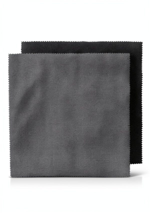 Rannar Microfiber Cleaning Cloth 12 Pack Gray Highly Absorbent Lint-1