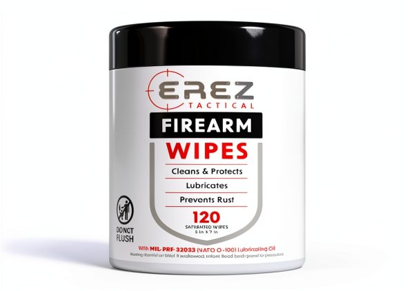 Erez Tactical Gun Cleaning Wipes 120 Count Pack of 2 White Polyester-0