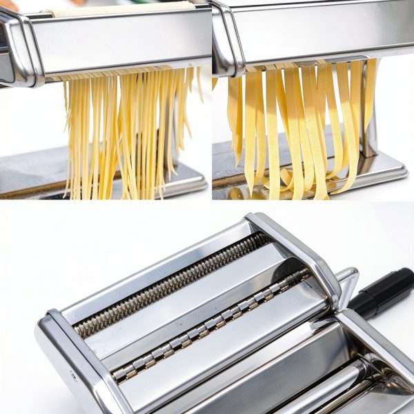 2-in-1 Pasta Maker with Cleaning Kit, Adjustable Thickness Settings Pasta Maker Machine with Pasta Roller and Cutter, Dual Width Noodle Maker for Pasta, Spaghetti, Fettuccine, Lasagna-3