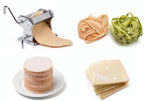 Pasta Maker Machine Jansfuren Manual 9-Setting Aluminum Roller-2
