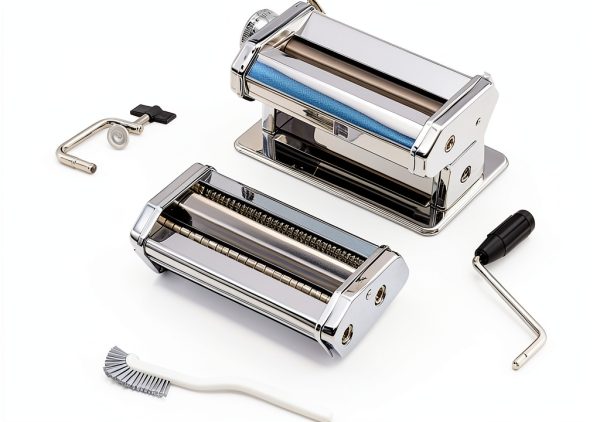 Pasta Maker Machine Jansfuren Manual 9-Setting Aluminum Roller-5