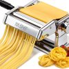 2-in-1 Pasta Maker with Cleaning Kit, Adjustable Thickness Settings Pasta Maker Machine with Pasta Roller and Cutter, Dual Width Noodle Maker for Pasta, Spaghetti, Fettuccine, Lasagna-0