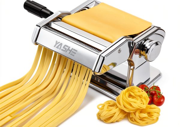 2-in-1 Pasta Maker with Cleaning Kit, Adjustable Thickness Settings Pasta Maker Machine with Pasta Roller and Cutter, Dual Width Noodle Maker for Pasta, Spaghetti, Fettuccine, Lasagna-0