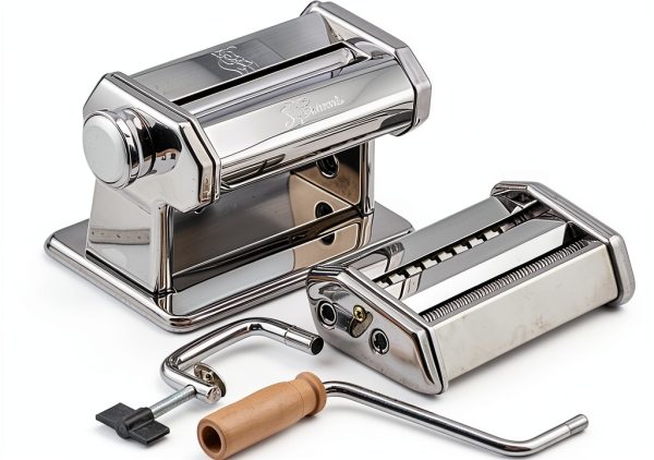 PastaVirtuoso LAlunno Manual Silver Pasta Maker with 7 Settings-2