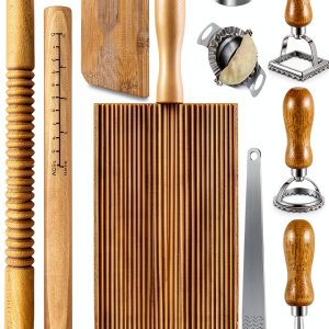 Pasta Making Tools Kit WodGod 10-Piece Set Rolling Pin Dumpling Maker-0