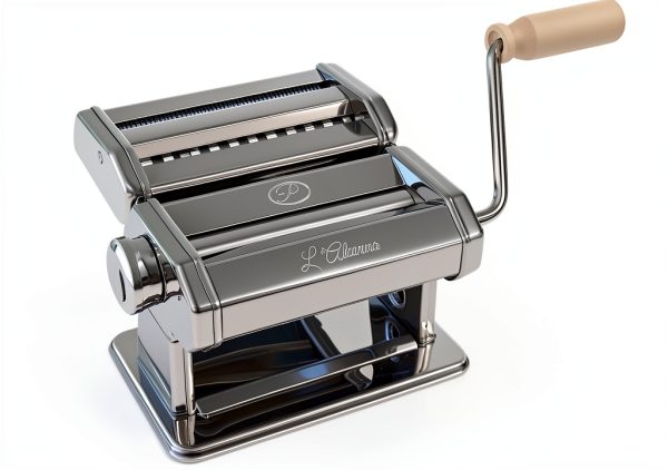 PastaVirtuoso LAlunno Manual Silver Pasta Maker with 7 Settings-0