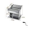 Pasta Maker AceChef 7‑Setting Stainless Steel Roller & Cutter Silver-3
